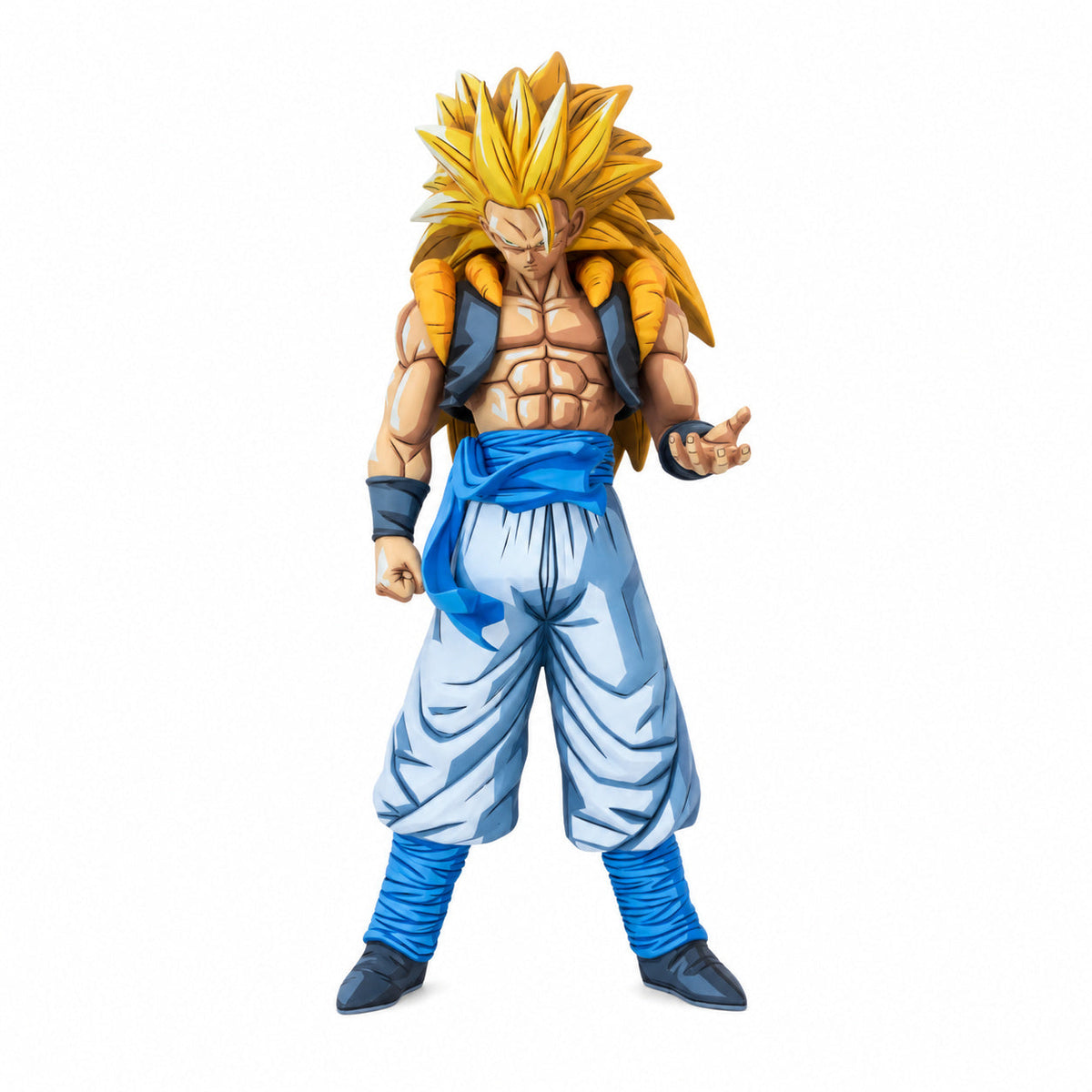 Anime Style Dragon Ball Gogeta SSJ3 Figure Repaint — full figure