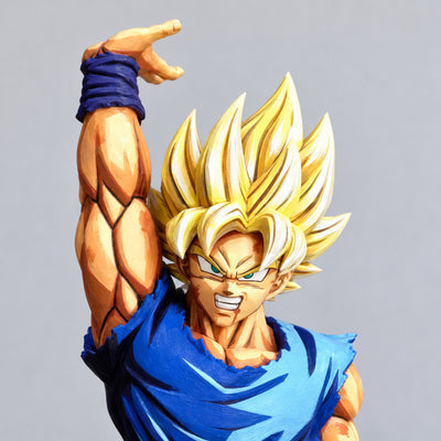 Spirit Bomb Dragon Ball Super Saiyan Goku Figure Repaint — head detail