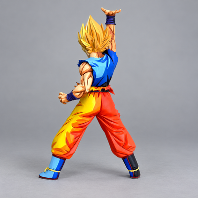 Spirit Bomb Dragon Ball Super Saiyan Goku Figure Repaint — rear or alternate view