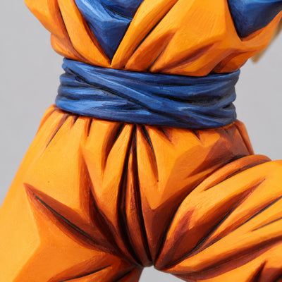 Anime Style Dragon Ball Super Saiyan 3 Son Goku Figure Repaint — 13 cm Action Pose — paintwork detail