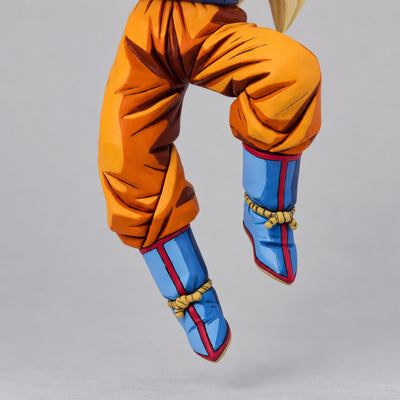 Anime Style Dragon Ball Super Saiyan 3 Son Goku Figure Repaint — 13 cm Action Pose — lower detail