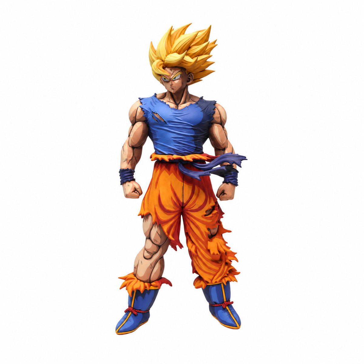 Super Saiyan Son Goku Repaint 2D Comic Colour Figure — full figure