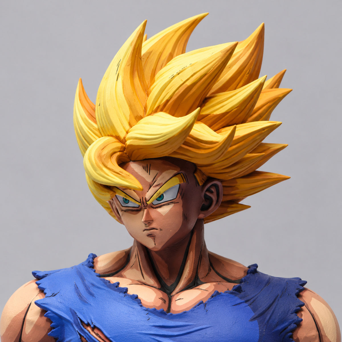 Super Saiyan Son Goku Repaint 2D Comic Colour Figure — head detail
