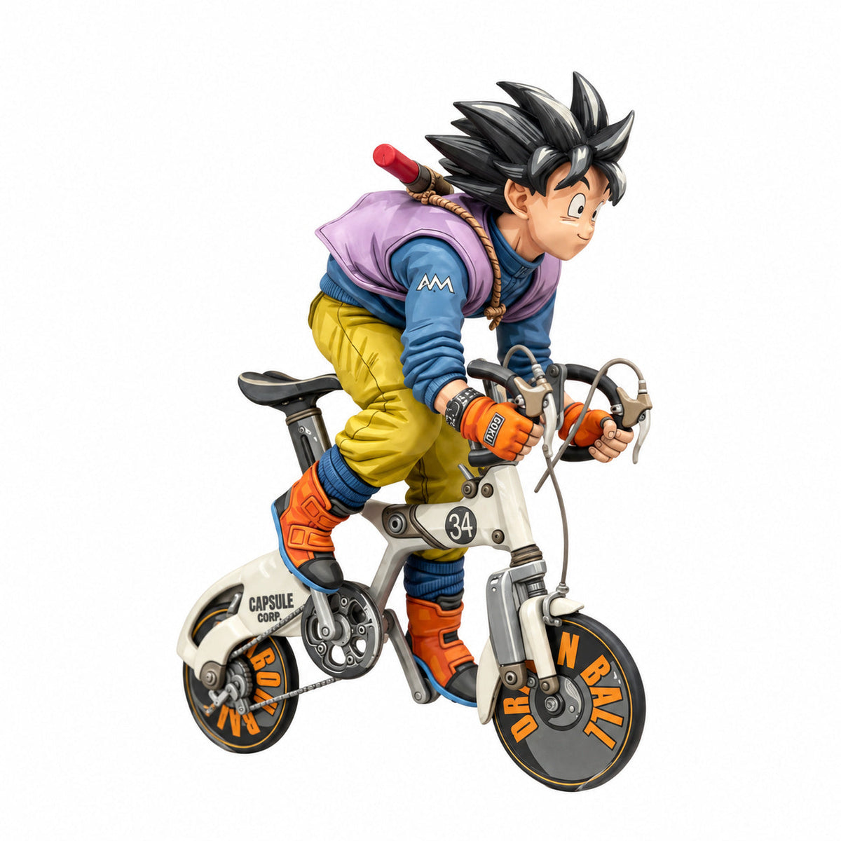 Anime Collection Dragon Ball Son Goku Bicycle Figure Repaint — full figure
