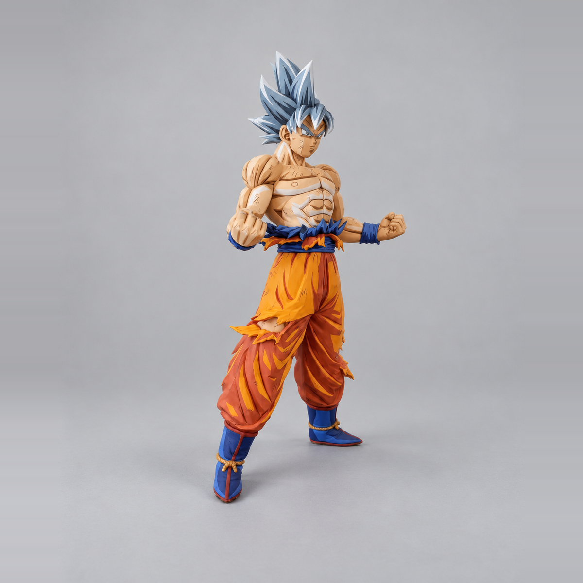 Anime Style 2D Figure Paint Son Goku Ultra Instinct — side or detail view