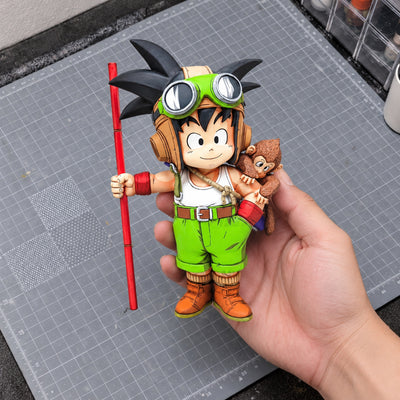 Dragon Ball Boyhood Goku 2D Comic Colour Figure — workshop view