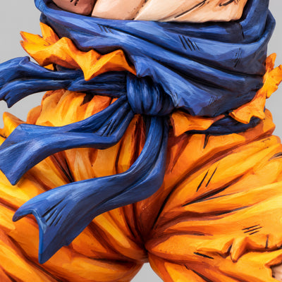 Anime 2D Painted Super Saiyan God Son Goku Figure — paintwork detail