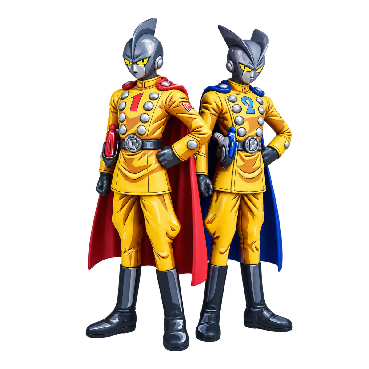 Gamma 1 and Gamma 2 set 2D painted collectible, full figure on white background