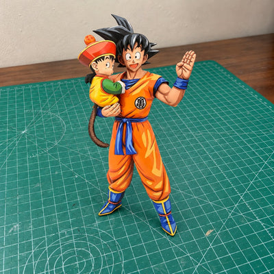 Dragon Ball Z Goku & Gohan 2D Figure Repaint — hand or studio view