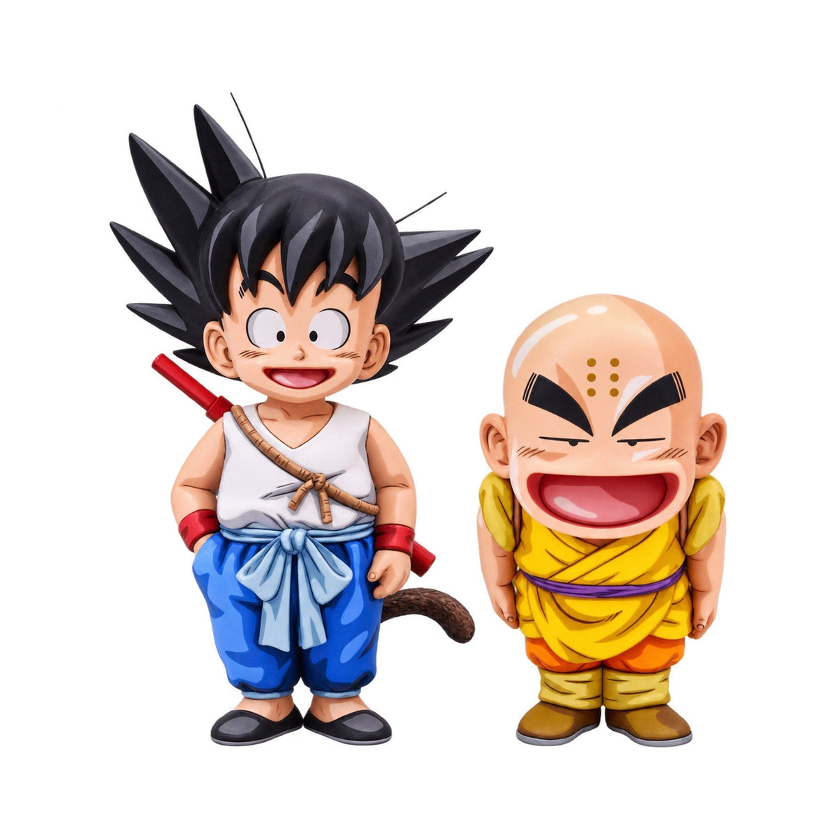 Anime Style Dragon Ball Z Kid Son Goku & Krillin Figure Repaint — full figure