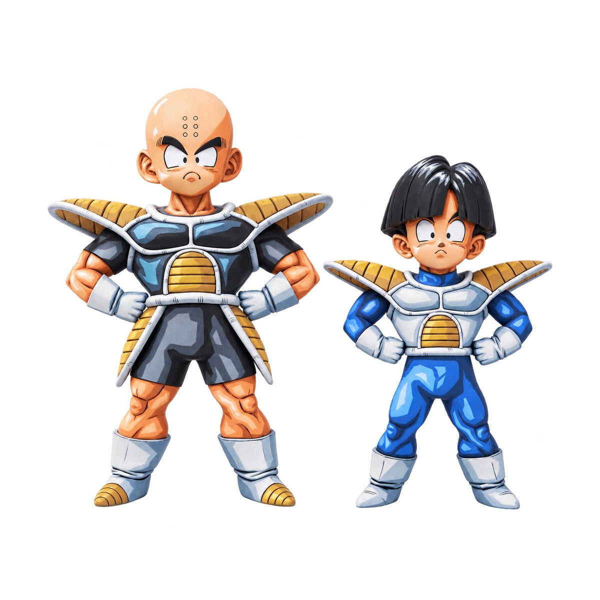 Dragon Ball Krillin & Son Gohan Figure Repaint — full figure