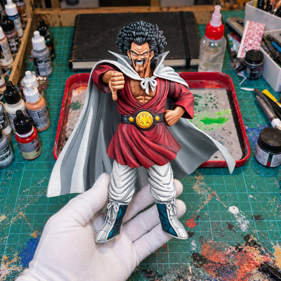 Dragon Ball Z Mr Satan Figure Repaint — hand or studio view