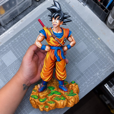 Dragon Ball Z Son Goku Action Figure 2D Repaint — hand or studio view