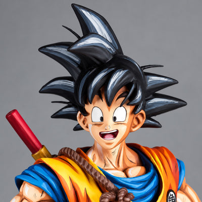 Dragon Ball Z Son Goku Action Figure 2D Repaint — head detail