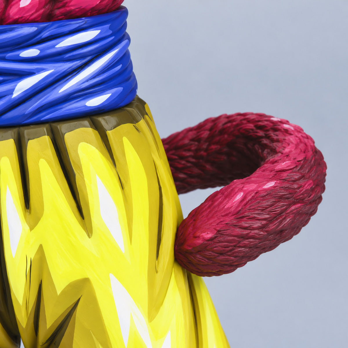Super Saiyan 4 Goku 2D painted collectible, red tail and waist detail