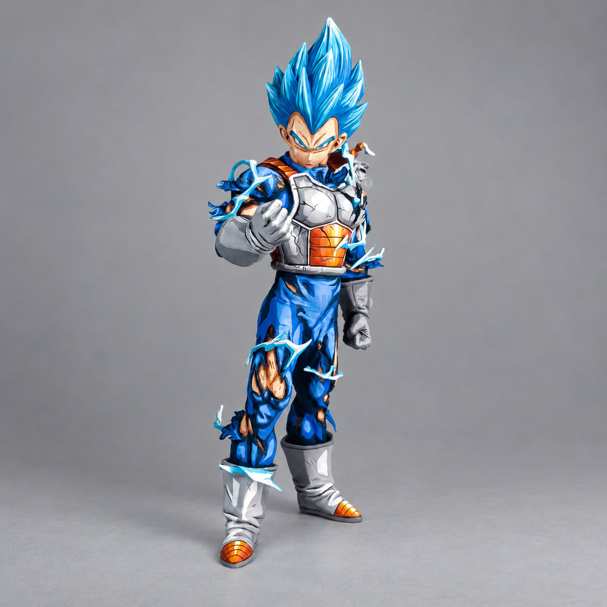Hand-Painted Dragon Ball Super Saiyan Blue Vegeta Figure Repaint — side view