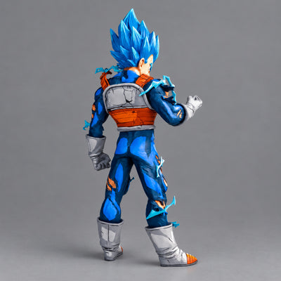 Hand-Painted Dragon Ball Super Saiyan Blue Vegeta Figure Repaint — rear or alternate view