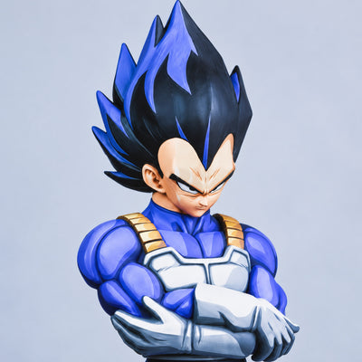 Dragon Ball Z Vegeta Figure Repaint — face and hair detail