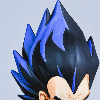 Dragon Ball Z Vegeta Figure Repaint — close-up of hair sculpt and painted highlights
