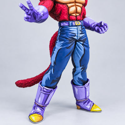 Super Saiyan 4 Vegeta 2D painted collectible, lower body and footwear detail