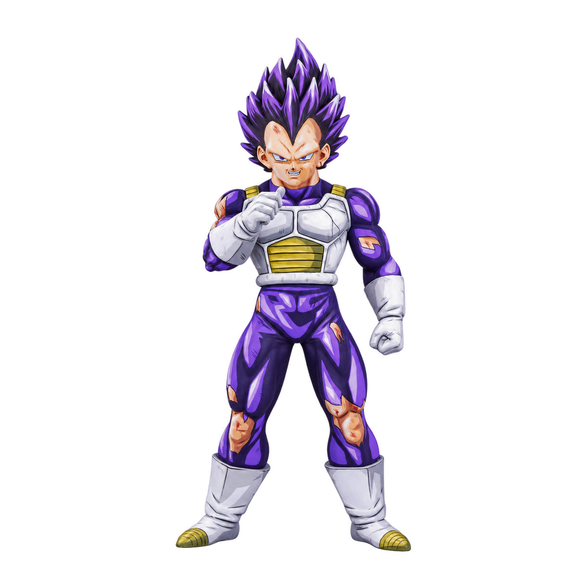 Dragon Ball Super Vegeta Ultra Ego War Damage Figure Repaint — full figure
